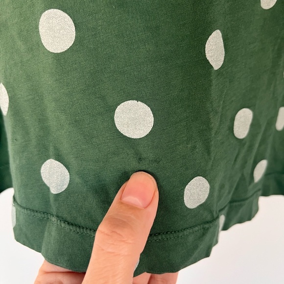 The Animals Observatory Fun Green Polka Dot Kids Shirt with Smiley Patch - Picture 7 of 9